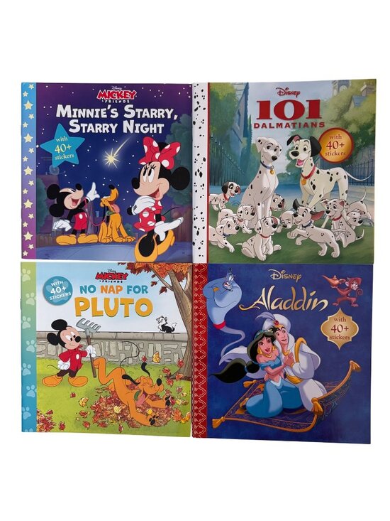 Studio Fun International Other - Disney Sticker Storybook Minnie Dalmatian Pluto Aladdin 40+ Stickers Lot of 4